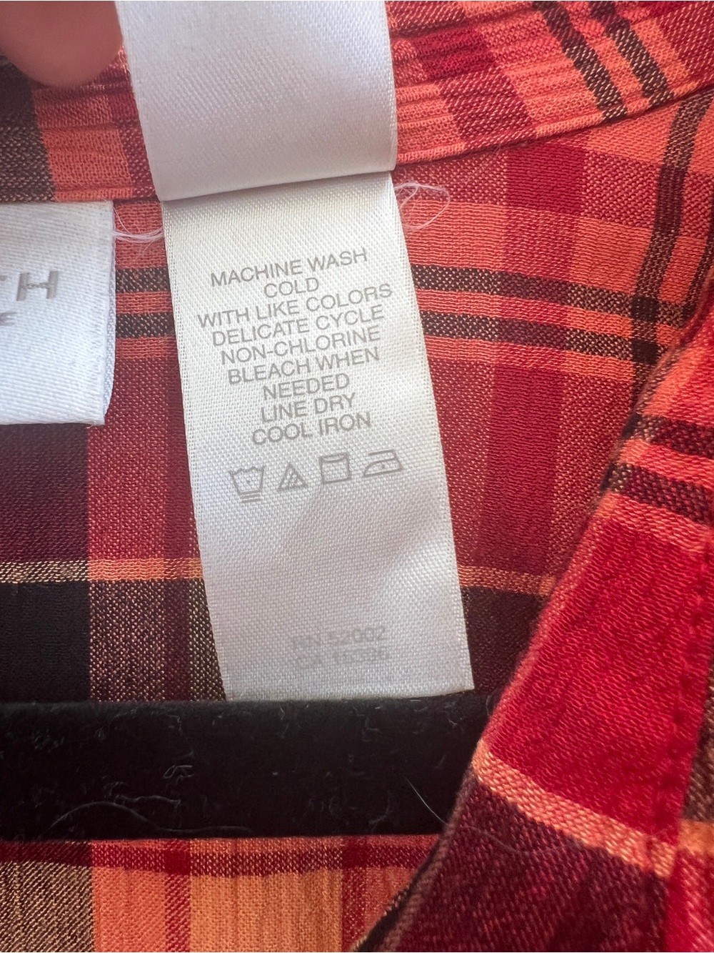 Elisabeth by Liz Claiborne 3X Plaid Rayon Button Down Shirt Fall Cabincore - Picture 5 of 5